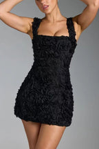 Cute Three-dimensional Flowers Camisole Gown Dress