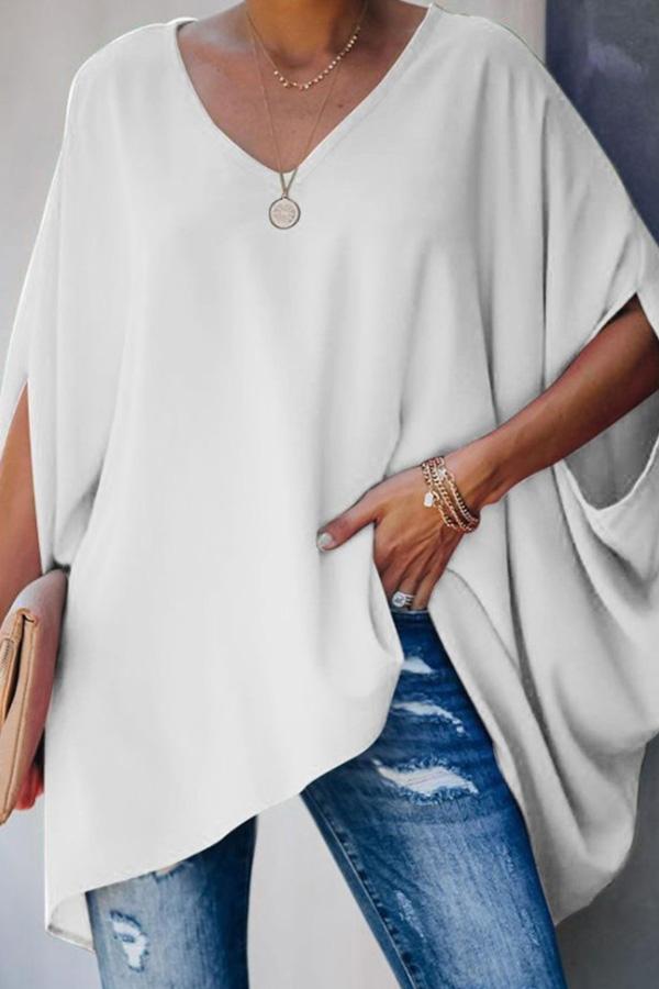 Printed Batwing Sleeve T-shirt