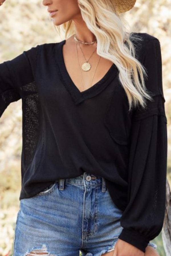 Deep V-neck Long Sleeve Printed Dress