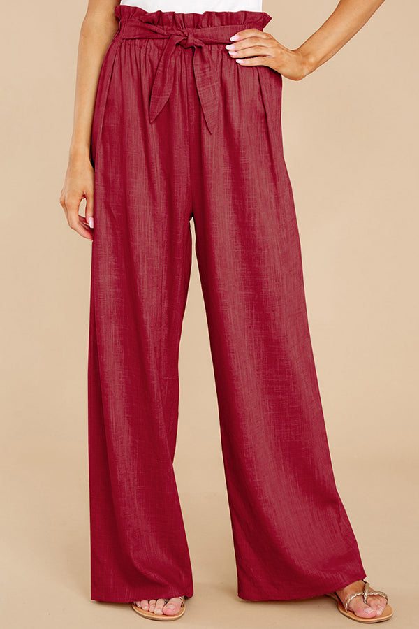 Women's Loose Cotton Linen Casual Trousers