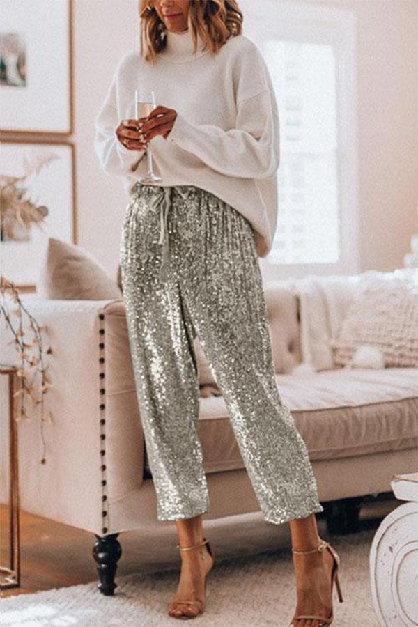 Fashion Casual Sequin Pants