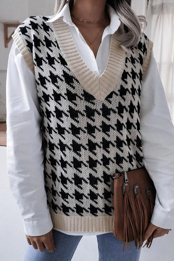 Houndstooth Sweater Vest