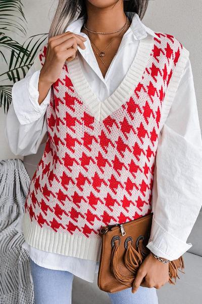 Houndstooth Sweater Vest