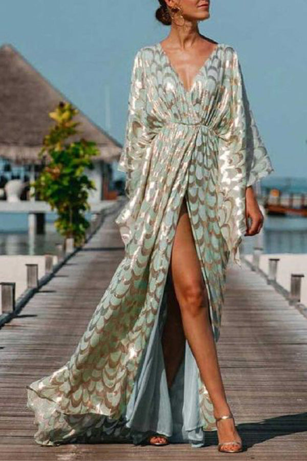Fashion Printed Split Dress