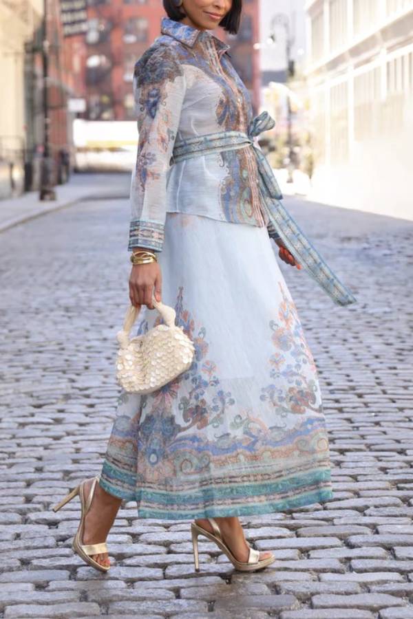 Katherine Tie Waist Maxi Skirt