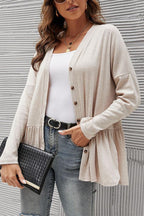 Breasted Long-sleeved Cardigan Thin Coat