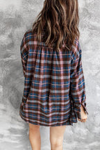 Jadine 90'S Boyfriend Plaid Blouse
