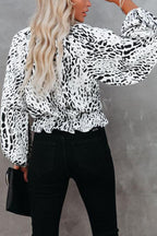 Leopard Embossed Blouse