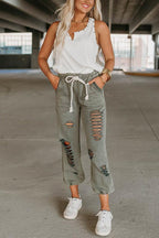 Retro Distressed Sweatpants