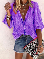 Solid Color Button Up Shirt