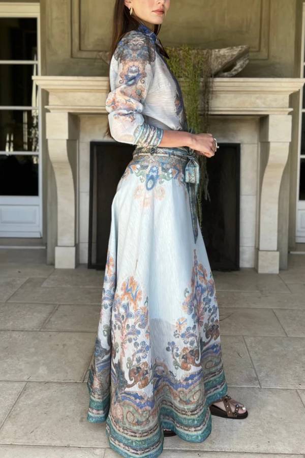Katherine Tie Waist Maxi Skirt