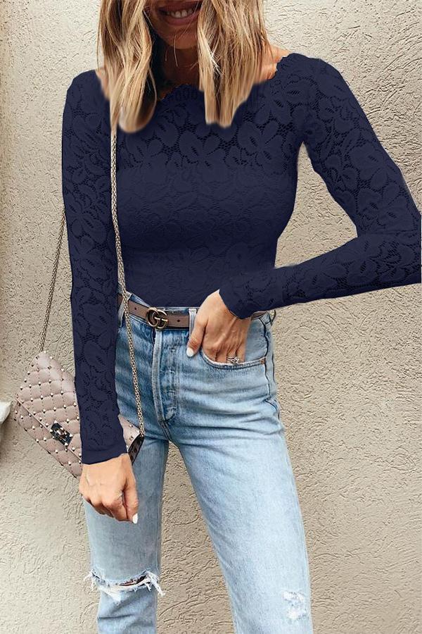 Lace Long-sleeved Top