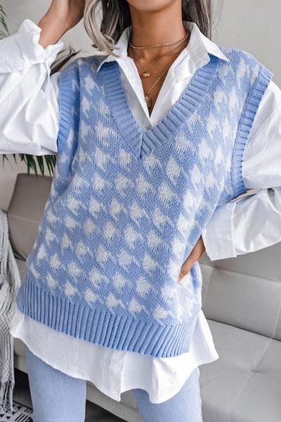 Houndstooth Sweater Vest