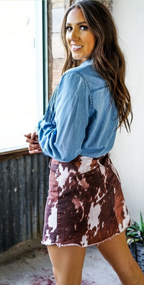Temperament Commuter Tassel Denim Blue Blouse