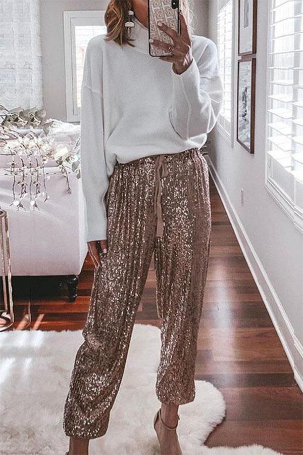 Fashion Casual Sequin Pants